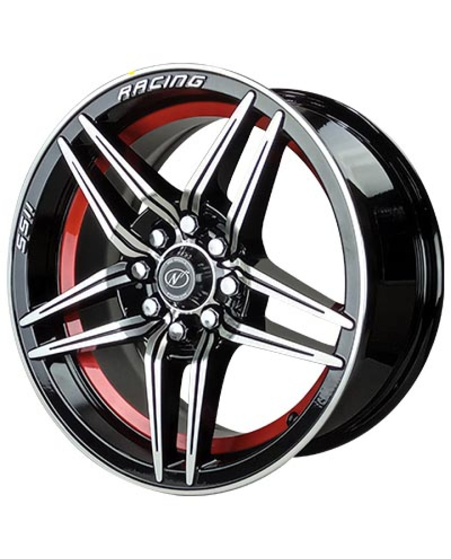 Xolt in Black Machined Undercut Red finish. The Size of alloy wheel is 15x7 inch and the PCD is 8x100/108(SET OF 4)